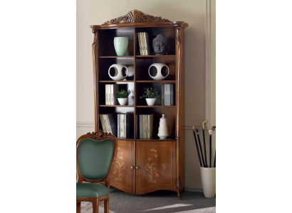 Wohnzimmer Bücherregal Klassische braune Möbel Holzregale