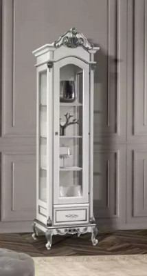 Vitrine Schrank Glas Wohnzimmer Weiß Design Italienische Möbel Neu