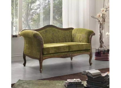 Sofa 2 Sitzer Textil Holz Polster Couch Sofas Design Luxus Neu Sofa