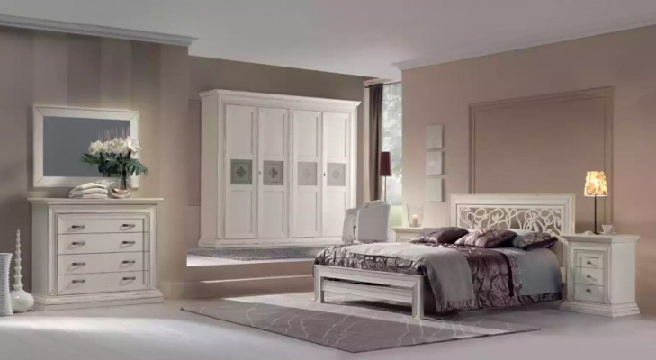 Schlafzimmer Set Bett 2x Nachttische Kommode Schlafzimmer Design 6tlg.
