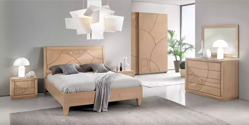 Möbel Stil 2tlg Set Kommode mit Spiegel Luxus Holz Italienische Möbel
