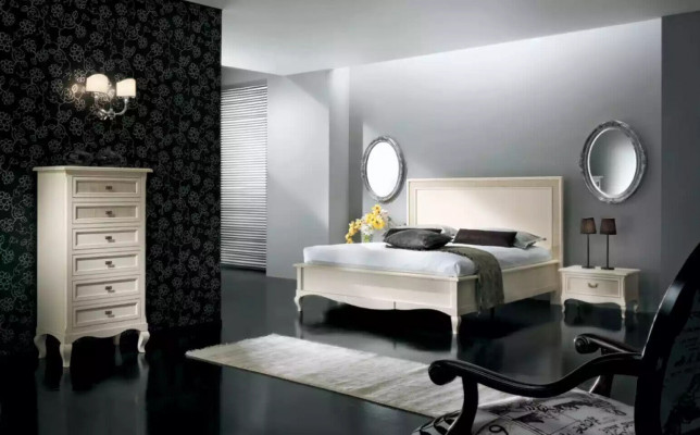Kommode Holz Italienische Stil Möbel Luxus Weiß Kommoden Sideboard Neu
