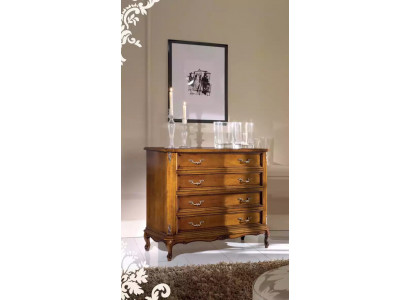 Klassische Kommode 4 Schubladen Luxus Anrichte Holzmöbel Arbeitszimmer