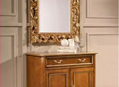 Wohnzimmer Möbel Braune Anrichte Holz Sideboard Zweitürig Schublade