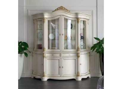 Vitrine Italienische Luxus Möbel Vitrinen Anrichte Schrank Glas Design