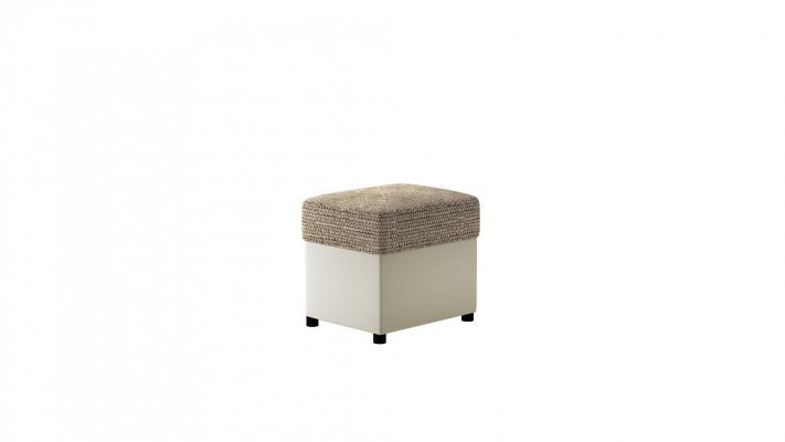 Hocker Polsterhocker Fuß Ablage Möbel Wohnen Sitzbänke Sitz Textil Grau