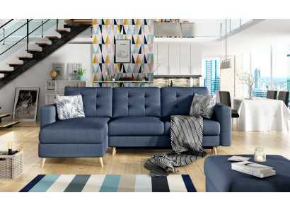 Design Ecksofa Schlafsofa Bettfunktion Couch Textil Leder Polster Sofas Neu