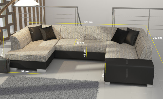 Sofa Couch Modern Schlafsofa Couch Bettfunktion Polster Eckgarnitur