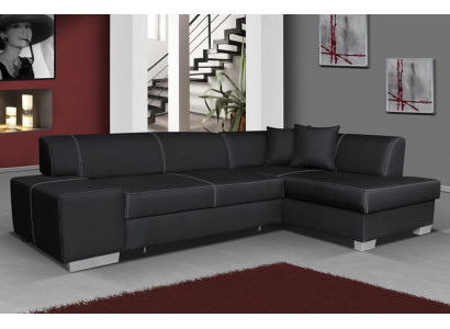 Design Ecksofa Schlafsofa Bettfunktion Couch Sofas Leder Textil Polster Neu