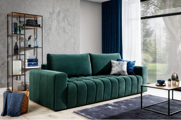 Klassische Dreisitzer Couchen Polster Sofa 3Sitzer Textil Couchen Stoffsofa Neu