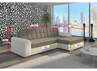 Design Schlafsofa Sofa Polster Wohnzimmer Ecksofa Couch Textl Stoff