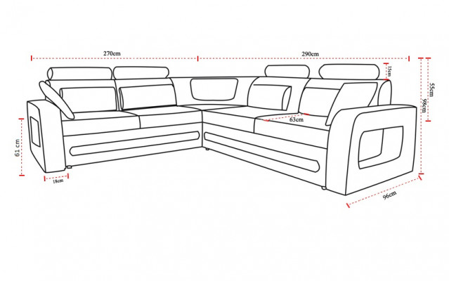 Schlafsofa Sofa Polster Ecksofa Wohnzimmer Textl Sitz Garnitur Funktions