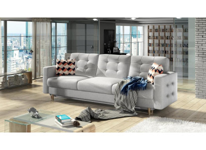 Sofa Dreisitzer Klassische Couch Polster 3 Sitzer 100% Textil Couchen Stoff Neu
