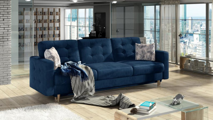 Sofa Dreisitzer Klassische Couch Polster 3 Sitzer 100% Textil Couchen Stoff Neu