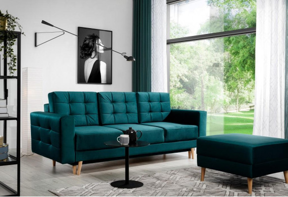 Sofa Dreisitzer Klassische Couch Polster 3 Sitzer 100% Textil Couchen Stoff Neu