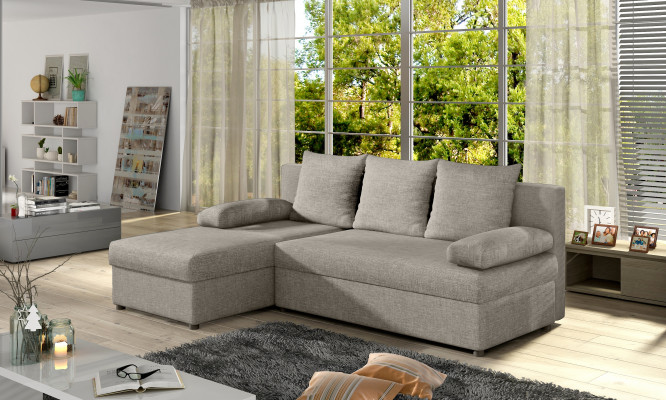 Design LForm Sofa Couch Polster Schlafsofa Textil Bettfunktion Couchen Gruppe