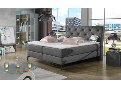 Chesterfield Silber Polsterbett Doppelbett Betten Big XXL Designer Luxus