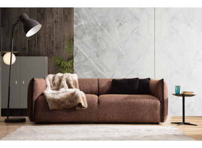 Modern Sofa 4-Sitzer Polster Couch Textil Sofas Design Möbel braun neu Luxus