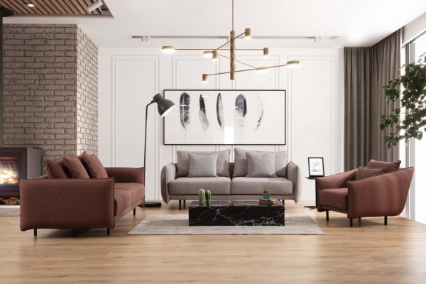 Wohnzimmer Sofa Couch Möbel Einrichtung Couch braun Sofas Couches neu