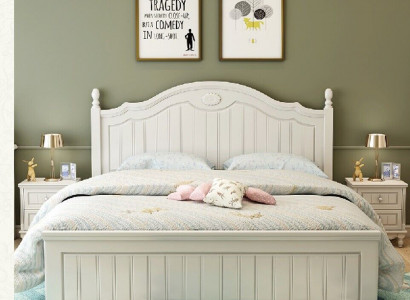 Bett Landhaus Stil Betten Doppel Holz Luxus Design Möbel Schlafzimmer Holzbett