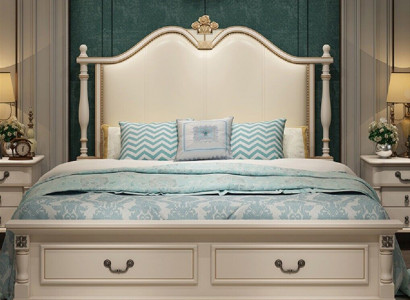 Bett Polster Design Luxus Doppel Hotel Betten Königliches Barock Holz Möbel Neu