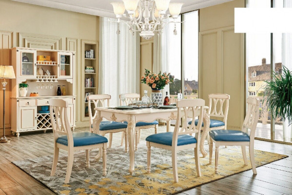 Esszimmer Esstisch 6 x Stuhle Ess Set Holz Küche Gruppe Anrichte Möbel Neu 7tlg.