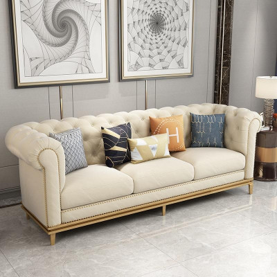 Klassischer Dreisitzer Sofa 3 Sitzer Design Chesterfield Italienische Stil
