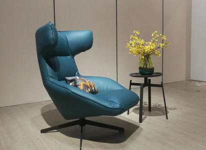 Luxus Design Möbel Moderner Design Sessel 75 x 101cm Leder Wohnzimmer