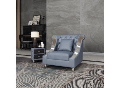 Chesterfield Sessel Fernseh Couch 1 Sitzer Sofa Leder Couchen Polster Echtleder