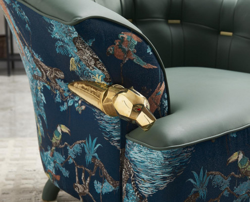 Textil Sofa Couch Polster Einsitzer Designer Stil Möbel Moderne Wohnzimmer