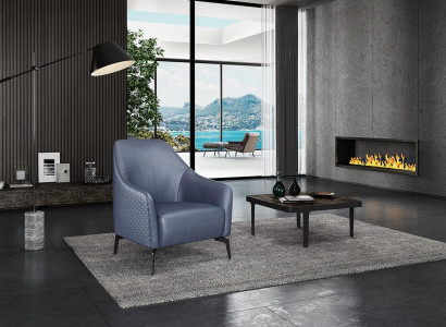 Moderner Design Sessel Leder Wohnzimmer Lounge Luxus Design Möbel