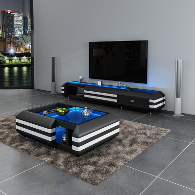 Sideboard Leder rtv beleuchtete Wohnzimmer Möbel Designer Lowboard