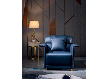 Klassischer Designer Leder Loung Club Polser Sessel Einsitzer Sofa Relax