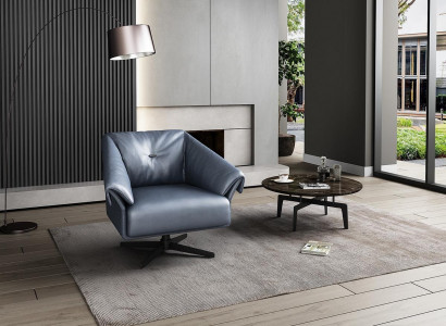 Sessel Design Luxus Relax Club Lounge Einsitzer Polster Stoff Leder