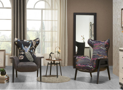 Sessel Design Schlagen Relax Club Lounge Einsitzer Polster Stoff Textil