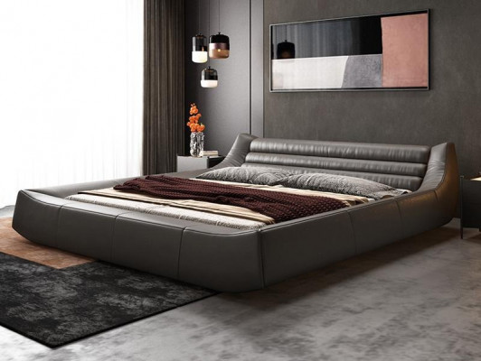 Designer Bett Doppel Betten Modernes Hotel Leder Stoff Doppelbett