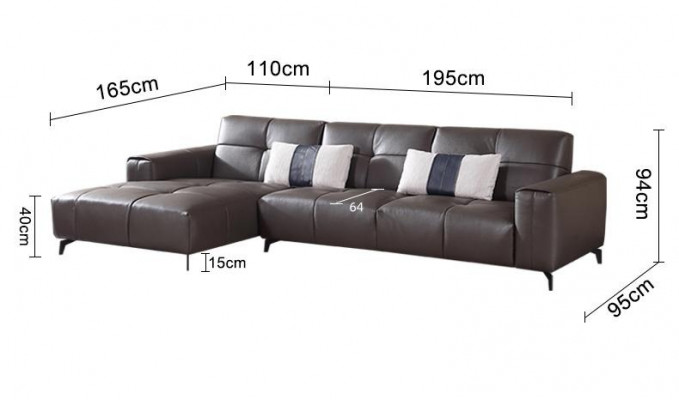 Design Esk Ecksofa L-form Modern Sofas Ledersofa Couch Sofa Sitz Wohnlandschaft