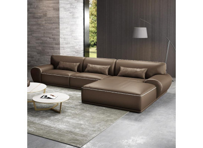 Design Eck Ecksofa L-form Modern Sofas Ledersofa Wohnlandschaft Sitz Sofa