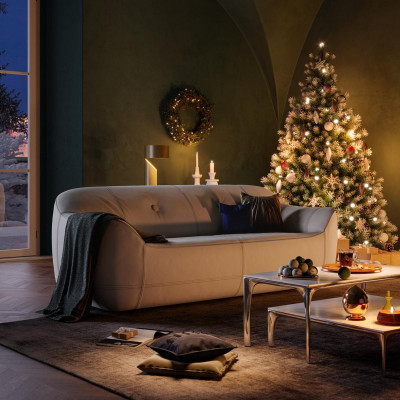 Moderner Dreisitzer Sofa 3 Sitzer Couchen Dreisitzer Polster Luxus Sofas Braun