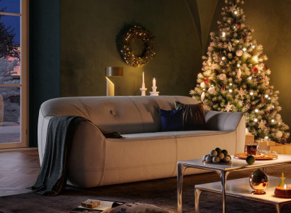 Moderner Dreisitzer Sofa 3 Sitzer Couchen Dreisitzer Polster Luxus Sofas Braun