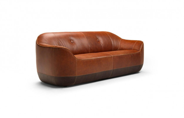 Moderner Dreisitzer Sofa 3 Sitzer Couchen Dreisitzer Polster Luxus Sofas Braun