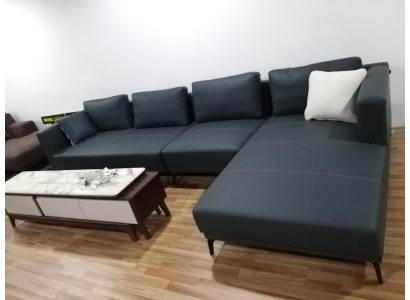 Ecke Ecksofa L-Form Wohnlandschaft Sofa Couch Polster Garnitur Stoff Sofas Leder