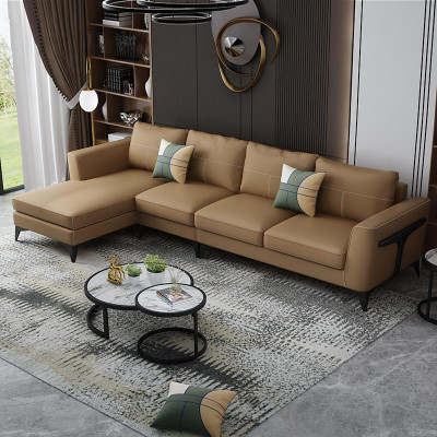 Design Esk Ecksofa L-form Modern Sofas Ledersofa Couch Sitz Wohnlandschaft Sofa