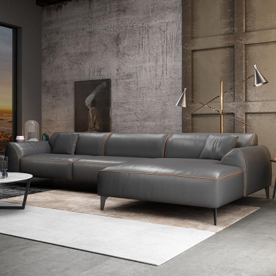 Wohnlandschaft Couch Polster Textil Leder Stoff Sitz Garnitur Eck Ecksofa L-Form