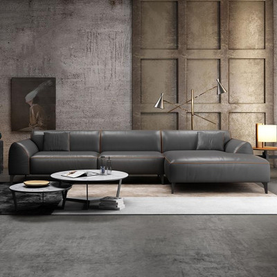 Wohnlandschaft Couch Polster Textil Leder Stoff Sitz Garnitur Eck Ecksofa L-Form