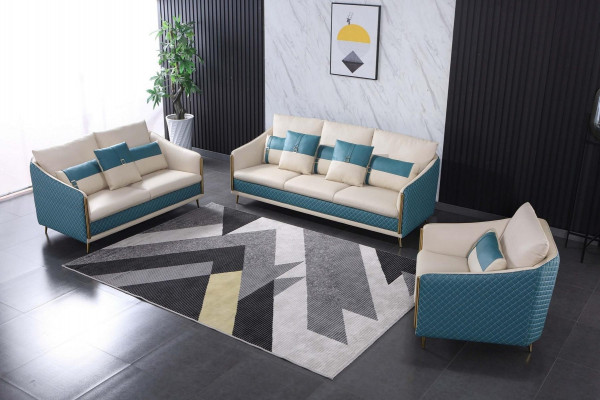 Designer-Sofa Sofa 3 Sitzer Modernes Sofa Wohnlandschaft Ledersofa