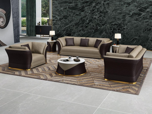 Dreisitzer Italienische Stil Möbel Sofa 3 Sitzer Modernes Sofa Ledersofa