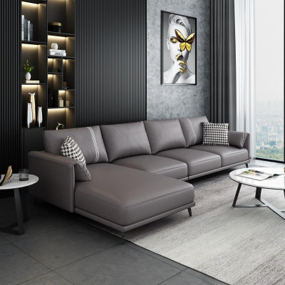 Hochwertige Eckcouch Wohnlandschaft Ecksofa L-Form Leder Couch Garnitur Sofa Neu