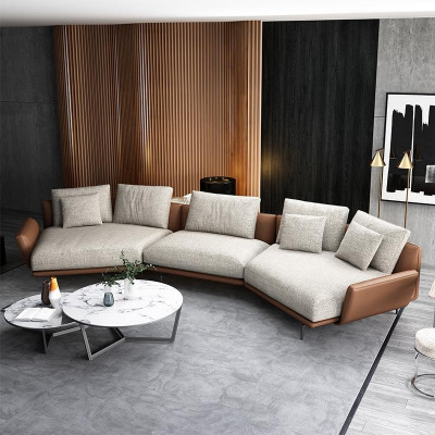 Ecksofa U-Form Stoff Couch Wohnlandschaft Garnitur Design Modern Sofa Trapez Neu