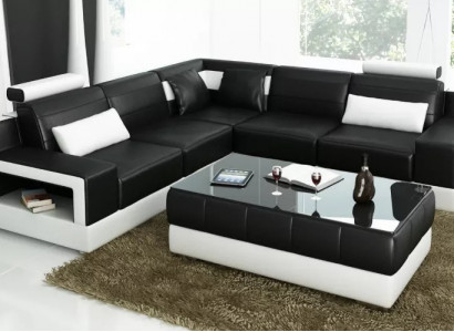Sofa Ledersofa Ecksofa Polster Eckgarnitur Polster Couch Garnitur Wohnlandschaft